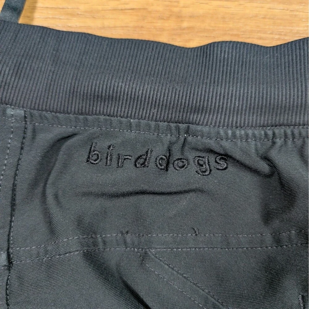 Birddogs Joggers Pants Mens L Black Performance Drawstring Unlined Stretch